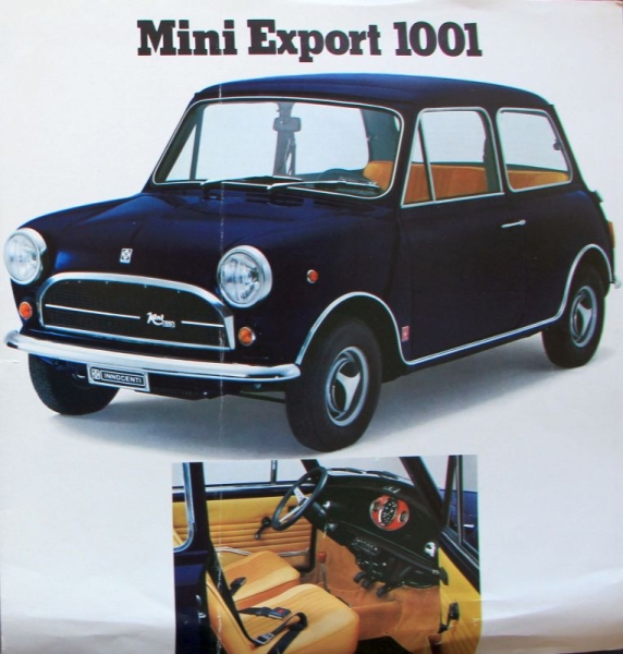 Innocenti Mini 1001 Export Modelprogram 1974 Carbrochure (0479)